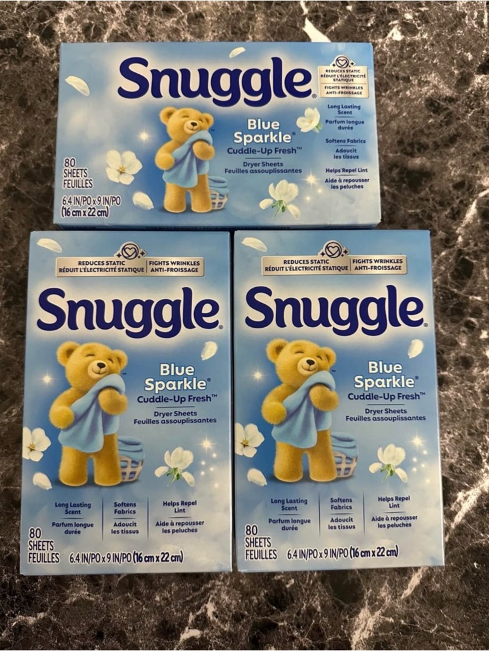 Snuggle Blue Sparkle Dryer Sheets - Blue